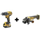 Набор аккумуляторных инструментов DeWalt DCK2080P2T (Шуруповерт DCD796 + МШУ DCG405) — Фото 5